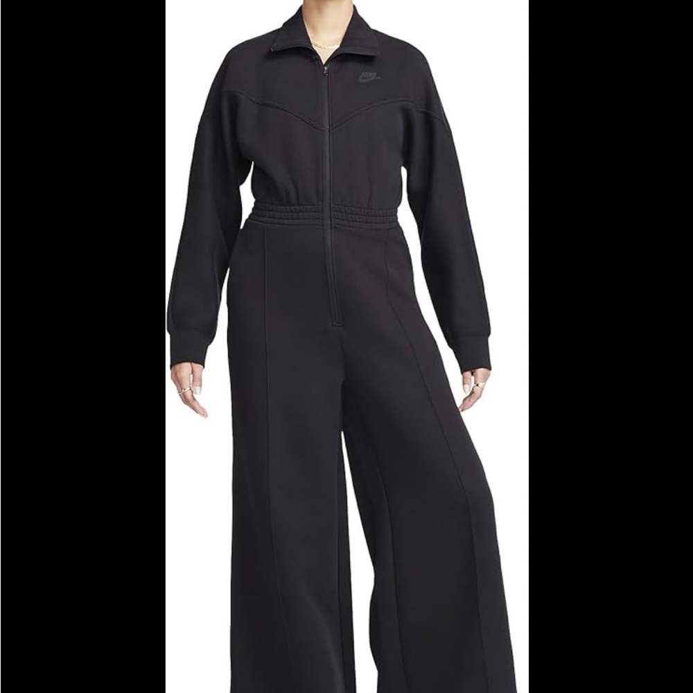 Nike Tech Fleece Windrunner Jumpsuit FB8798-010 Black Womens Size XSmall